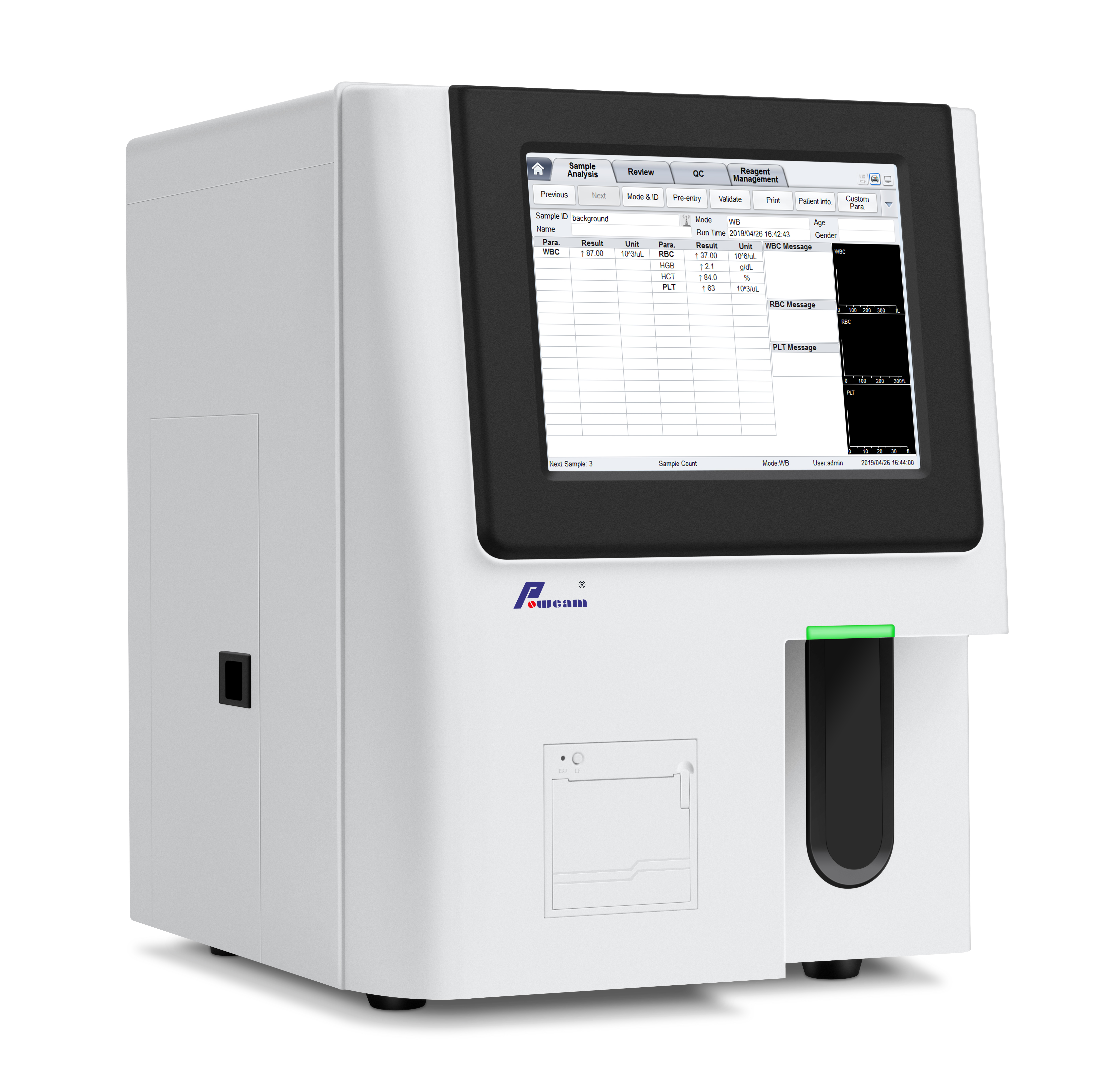 Automatic 3 Part Differentiation Hematology Analyzer